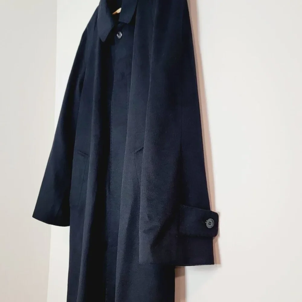Coppley 100% Pure Cashmere Mens 3/4 Black Trench Coat Size 42 - Picture 6 of 16